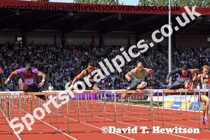 Mens 110 metres hudles, IAAF Diamond League, Birmingham. Photo: David T. Hewitson/Sports for All Pics